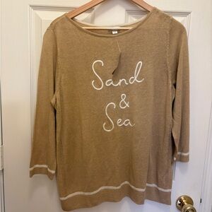 J. Jill Beige Knit Sweater